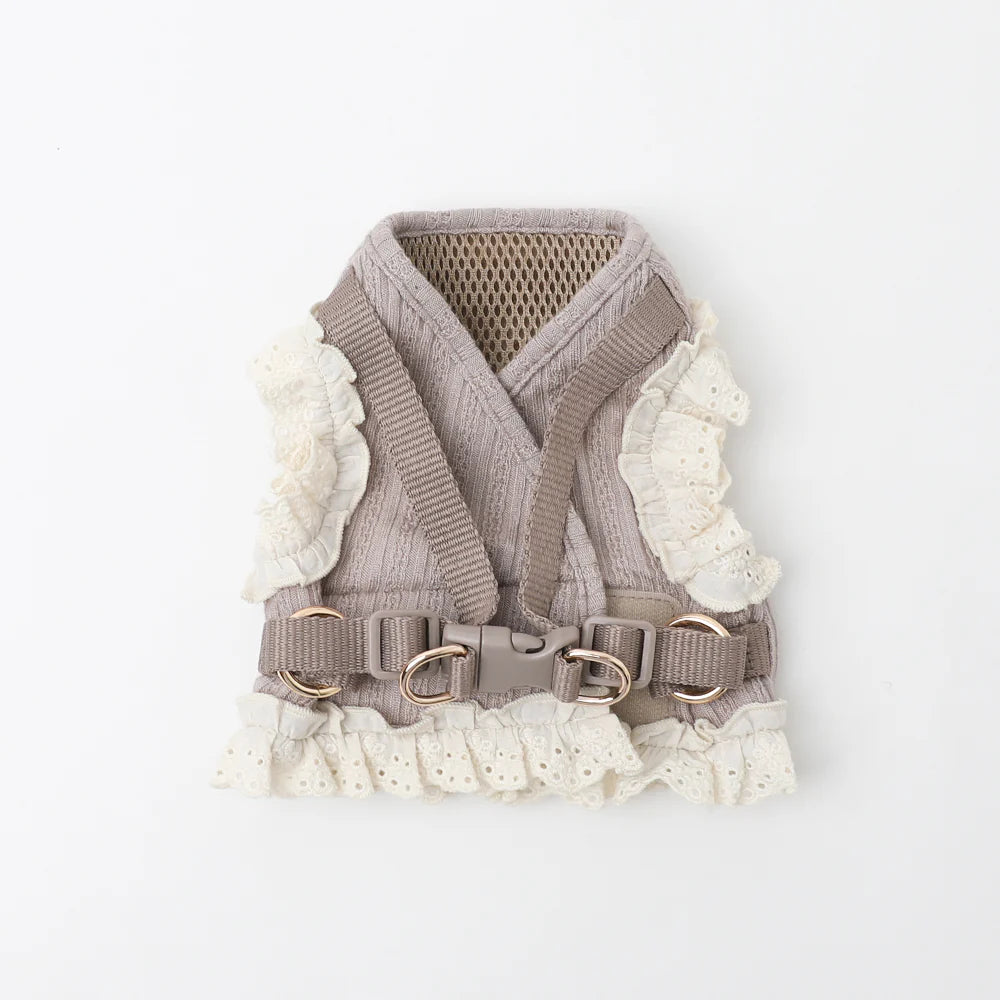 Rib Frill Harness + Lead Set (Name Embroidery Available)