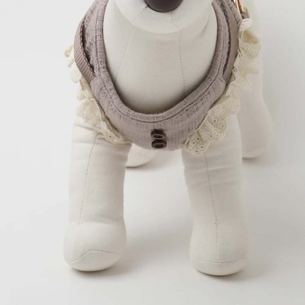 Rib Frill Harness + Lead Set (Name Embroidery Available)