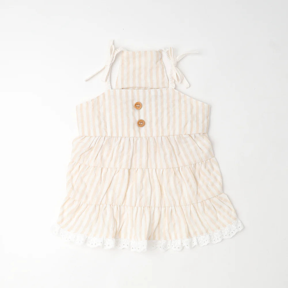 Cool Striped Tiered Cami Dress (Ice Pack Compatible)